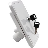 White Gravity Plastic City Water Tank Inlet Camper RV Lock Door #1