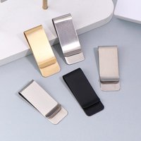New 5Pcs Men Purse Business Card Holder Wallet Cash Clamp Slim Metal Money Clip Portable Multifunctional Business Card Clips