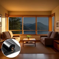 Vintage One Way Privacy Window Film Heat Control Sun Block UV Protection Static Cling Easy Install for Office Balcony Home Class