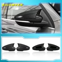 For Skoda Octavia Mk3 A7 5E 2014-2019 Carbon fiber Glossy Black Car Rearview Mirror Covers Side Wing Mirror Caps