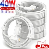 1-5Pcs PD 40W Fast Charging Cable For Apple iPhone 14 11 13 12 Pro Max Plus XS XR Phone USB Data Wire Charger Cable Accessories