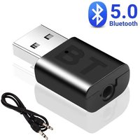 Mini Bluetooth 5.0 Audio Adapter Receiver Wireless Bluetooth Transmitter 3.5mm Jack AUX Car Stereo Music For TV Speaker Laptops