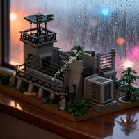1297pcs MOC Raptor Cage Jurassic Park Model Building Blocks Construction Toys DIY Festival Gifts Education Creative Idea