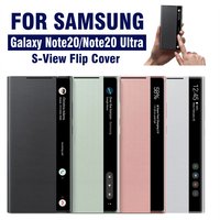 For Samsung Mirror Smart View Flip Case For Galaxy Note 20 / Note20 Ultra 5G Phone LED Cover S-View Cases