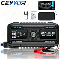 CEYYOR New12V Petrol Diesel Car Jump Starter Power Pack,professional Car Booster Jump Starter with Rechargeable Lithium Battery