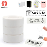 Marklife Thermal Labels Paper Adhesive Thermal Labels Stickers Roll Self-adhesive Paper For P15 P12 M1 P50 Mini Portable Printer