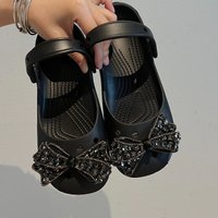 Elegant Bow Shoes Charms Faux Diamond DIY Fashion Ballet Clogs Accessories Suitable for Hole Shoes Sandals Holidays Party Gifts