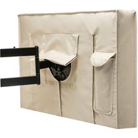 22" bis 75" Outdoor-TV-Bildschirm Staubjacke Hochwertige Oxford 600D Schwarz Beige TV-Box