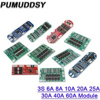 6A 8A 10A 20A 25A 30A 40A 60A 3S Li ion Lithium Battery 18650 Charger PCB BMS Protection Board For Drill Motor Lipo Cell Module