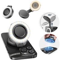 TOKQI Magnetic Fill Light Pocket Selfie Ring Light 180° Rotation Three-color LED Lamp for Phone Photography, and Live Makeup