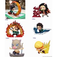 Furyu Demon Slayer Scene Figurine Mrs. Kagura Tanjiro Kamado Zenitsu Agatsuma Inosuke Hatire Collectible Static Model Toy