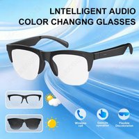 2026 Color-Changing Lens Smart Glasses Voice Assistant Wireless Bluetooth Call Outdoor Sports Camera Anti-UV Fashion Sunglasses