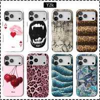 Blunt Brand Y2K Animal Print Phone Case for iPhone 17 17e 16e 16 15 14 13 12 11 X XS XR XSMAX 7 8 Air Pro Max Plus Double-layer