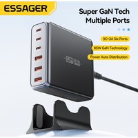 Essager 85W USB C Charger 6 Ports Type C Charging Station Multiple Devices Fast Charger Station Desktop For MacBook iPhone 17 16