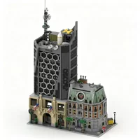 5595PCS MOC Super Hero Movie Amazing Spider Oscorp Tower Castle Model Custom Building Blocks Technology DIY Creative Assembly