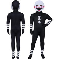 Unisex Adult Kids The Puppet Outfit Halloween Fancy Dress Up Game Marionette Cosplay Mask Bodysuit Halloween Boys Puppet Costume