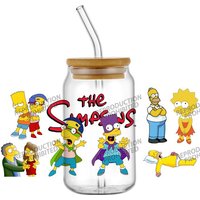 Fashionable Animated Series with Graffiti UV DTF Cup Wrap Stickers for 16oz Libbey Cups Fade Resistant UV Print Vinyl Decals