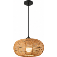 JOYINLED 11.8" Boho Hand Wove Wicker Chandelier Farmhouse Dining Room Kitchen Bedroom Hallway Modern E27 Rattan Pendant Light