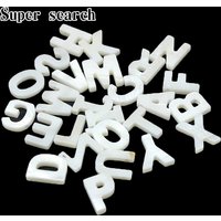 Natural Letter Mother Of Pearl Shell Bead 26 Capital Letter White Drilled Seashell Jewelry Accessories For Bracelet Necklace DIY