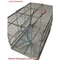 Threecare Fishing Gear Thickened Handmade 304 Stainless Steel Fishing Trap for Catching Fish Outdoor Camping Travel Supplies