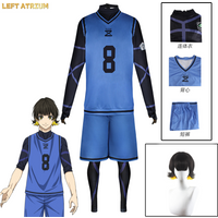 Anime Bachira Meguru Cosplay Costume Football Jersey Sportswear Blue Uniform Bodysuit Halloween Christmas Party Outfit