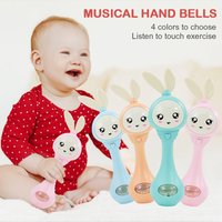 Baby Musik Beißring Rassel Spielzeug für Kind 0-12 Bildung Mobile Kinderbett Kinder Bett Glocke Neugeborenen Kinderwagen Krippe infant Schnuller Weine