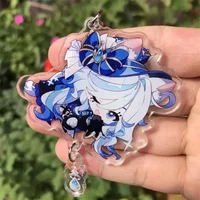 15 Styles New Game kawaii Key Chain Ring Arlecchino Focalors Furina Wriothesley Neuvillette Cartoon Keyring Accessories Gift
