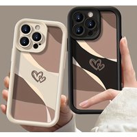 Luxury Minimalist Heart Pattern Phone Case For iPhone 17 16 15 14 13 12 11 Pro Max Silicone Cover For iPhone XS Max X XR 16 Plus