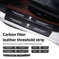 New Car Door Sill Plate Sticker Anti-scratch Strip Trunk Protection Decals For Peugeot 307 106 206 308 208 407 508 406 207 607