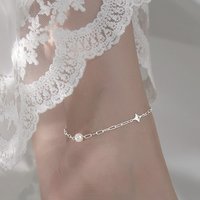 New 925 Sterling Silver Star Anklet Personalized Women's Anklet Birthday Party Girlfriend Gift Exquisite Jewelry Accessories