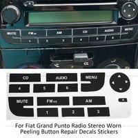 Car Radio Button Repair Sticker For Fiat Grand Punto Radio Stereo Worn Peeling Button Repair Decals Stickers