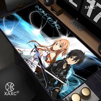 Computer Mouse Pad Gaming Sword Art Online Mousepad Gamer Rgb Keyboard Pc Accessories Desk Mat Cabinet Mats Anime Setup Xxl Pads