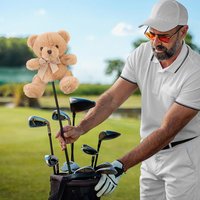 Animal Golf Head Cover Novelty Golf Head Covers Cartoon Animal Funny Golf Rod Club Head Covers Plush Bear For Golf Enthusiasts
