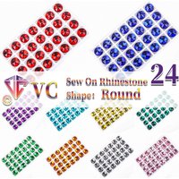 VC Round Sew On Crystal Rhinestone Flatback Crystals For Clothing Strass Wedding Dress All For Decoration And DIY