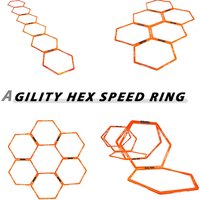 60cm Hexagon Agility Rings Training Ladder Speed Hurdles Exercise for Basketball Rugby Improve Balance Rhythm Gym Sport