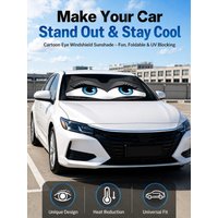 Car Front Windshield Sun Shade Foldable 190T UV Heat Protection Sun Visor Cooling Auto Sun Shield Accessories Fit SUV Cars
