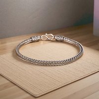 925 Sterling Silver Vintage Chain Bracelet For Women men Lovely Flower Chain Fashion Wedding Party Cute Lady Nice Jewelry