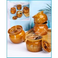 Water separated stewing cup, ceramic soup cup with lid, small stewing pot, hotel bird's nest, one serving steamed egg bowl