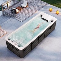 Fiberglass Acrylic Aboveground Designs Outdoor Family Swim Spa Rectangular Endless Swimming Pool