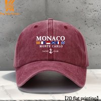 MONACO Geometric Pattern Fashion Baseball Cap, Retro Dad Hat, Outdoor Casual Hat
