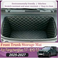 For BYD Ti 7 Accessories Fangchengbao Ti7 2025~2027 2026 Car Front Trunk Pads Front Storage Compartment Mat Protective Cushion