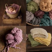 Stretch Cheesecloth Wrap - Textured Layer Blanket for Newborn Baby Photography Props, Professional Photo Shoot Swaddle