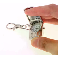 1 Piece Fashion Retro Cute Backpack Pendant Flip Phone Keychain Watch Hanging Watch Creative Gift