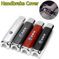 High-end ABS/Leather Car Handbrake Grip Protector Anti-Slip Cover For BMW 50th Anniversary 1 3 5 7series E83 F16 E70 Accessories