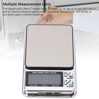 Digital Milligram Scale 500g 0.01g 7 Units USB Charging Pocket Jewelry Scale For Food Powder Medicine