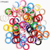 50pcs 25mm Spring O Buckle Ring/Paint Color Alloy Spring Buckle/Round Opening Spring Ring Keychain For Diy Keychain〔YY110〕