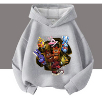 Five Nights At Freddys Kids Hoodie Funny Anime Cartoon Printed Thin Sweatshirts FNAF Casuals Long Sleeves Clothes Birthday Gift
