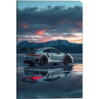 Silver Sports Car Mountain Soft For Samsung Galaxy Tab S11 S10 S9 S8 S7 S6 A9 A8 A11 Lite FE Plus Pen Tray Tablet Case
