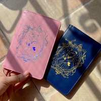 Sailor Moons Passport Wallet - Premium PU Leather Cute Anime Print Travel Document & Boarding Pass Organizer Women & Anime Fans
