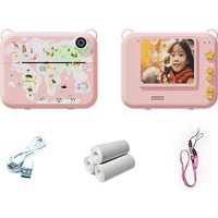 kids instant print camera 1080p high-definition dual camera 1500 mAh high-capacity battery,10x zoom, gift for 4+ year-old kids